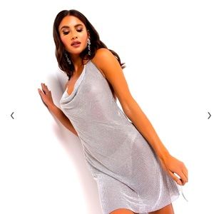 Rhinestone Bling Halter Dress